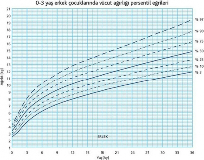 ERKEK BEBEK PERSENTİL EĞRİSİ